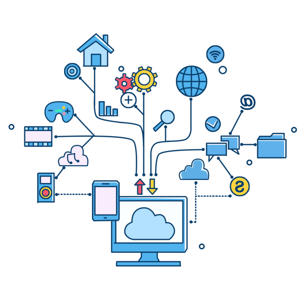 —Pngtree—blue internet communication cloud linear_4896597